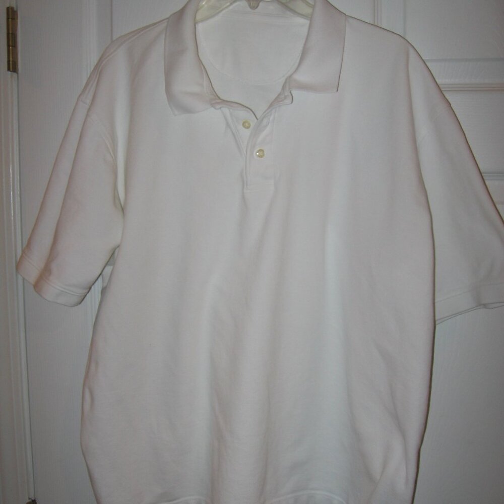 Unbranded Pique Polo Shirt Men's Size XL White Coach Gym Teacher